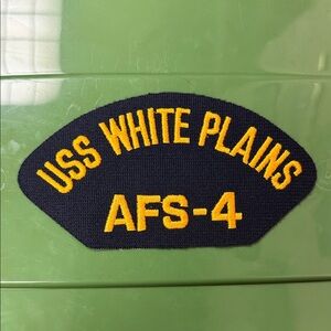 USS White Plains AFS-4 embroidered naval Patch